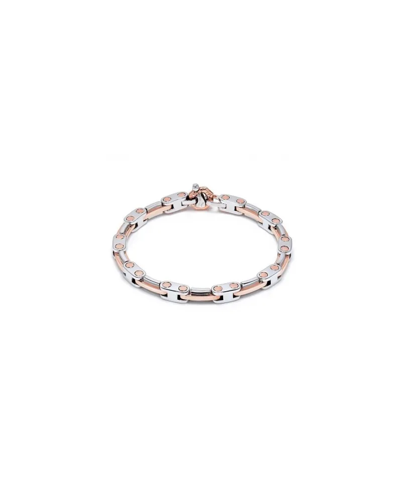 Bracciale da Uomo Barakà in Oro Bianco e Oro Rosa con Diamante Bracciale da Uomo Barakà in Oro Bianco e Oro Rosa con Diamante