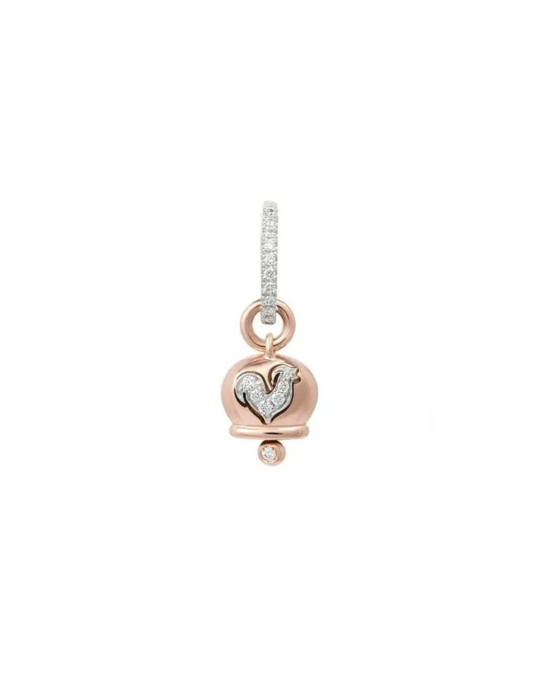 Mono Orecchino Chantecler Campanella Piccolo in Oro Rosa e Oro Bianco con Diamanti Bianchi Mono Orecchino Chantecler Campanella Piccolo in Oro Rosa e Oro Bianco con Diamanti Bianchi