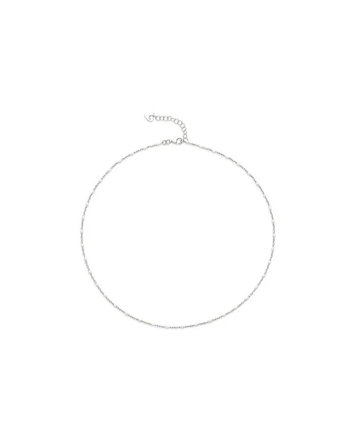 Collana Chantecler Capriness in Argento con Smalto Bianco e Galletto Piccolo