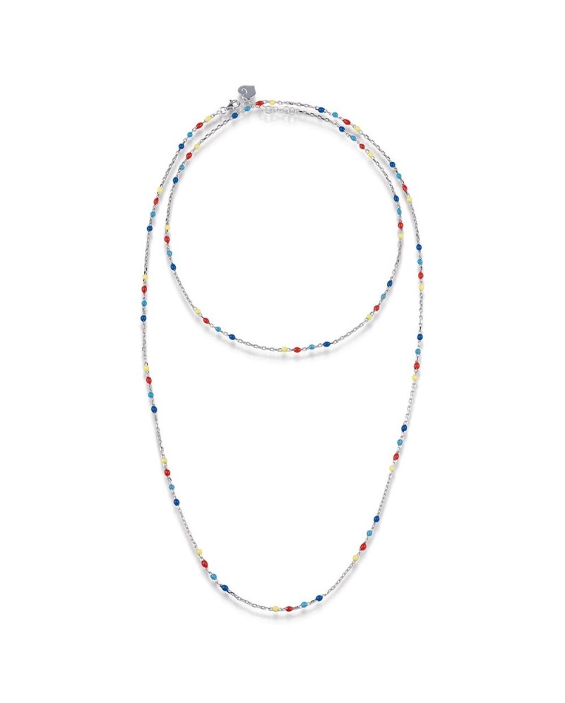 Collana Chantecler Capriness con in Argento con Smalto Colorato e Galletto Piccolo