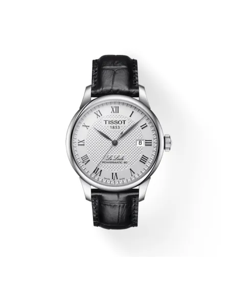 Orologio Tissot Le Locle Powermatic 80 con Quadrante Argento e Cinturino in Pelle