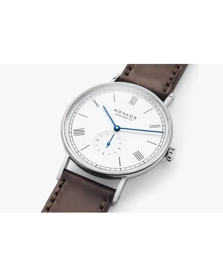 Orologio Nomos Glashütte Ludwig 38 con Cinturino Marrone