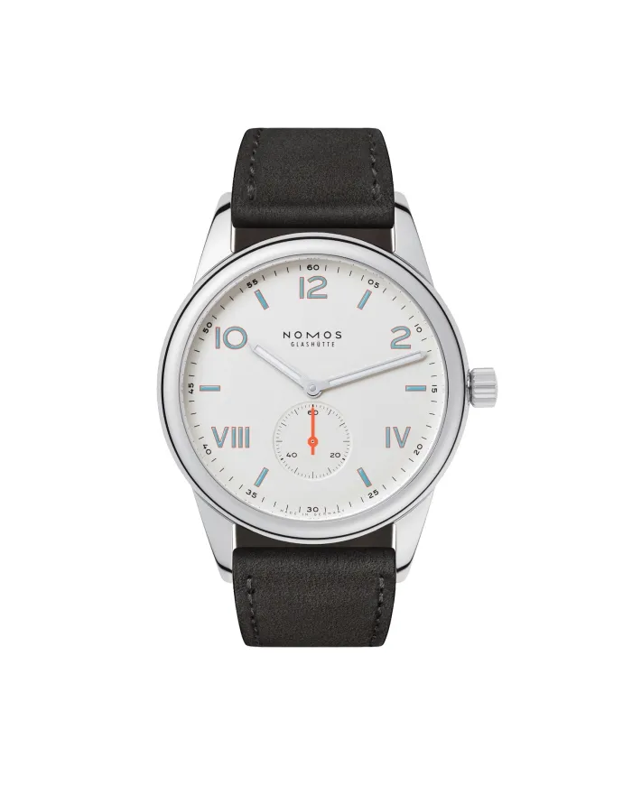 Orologio Nomos Glashütte Club Campus 38 con Quadrante Bianco