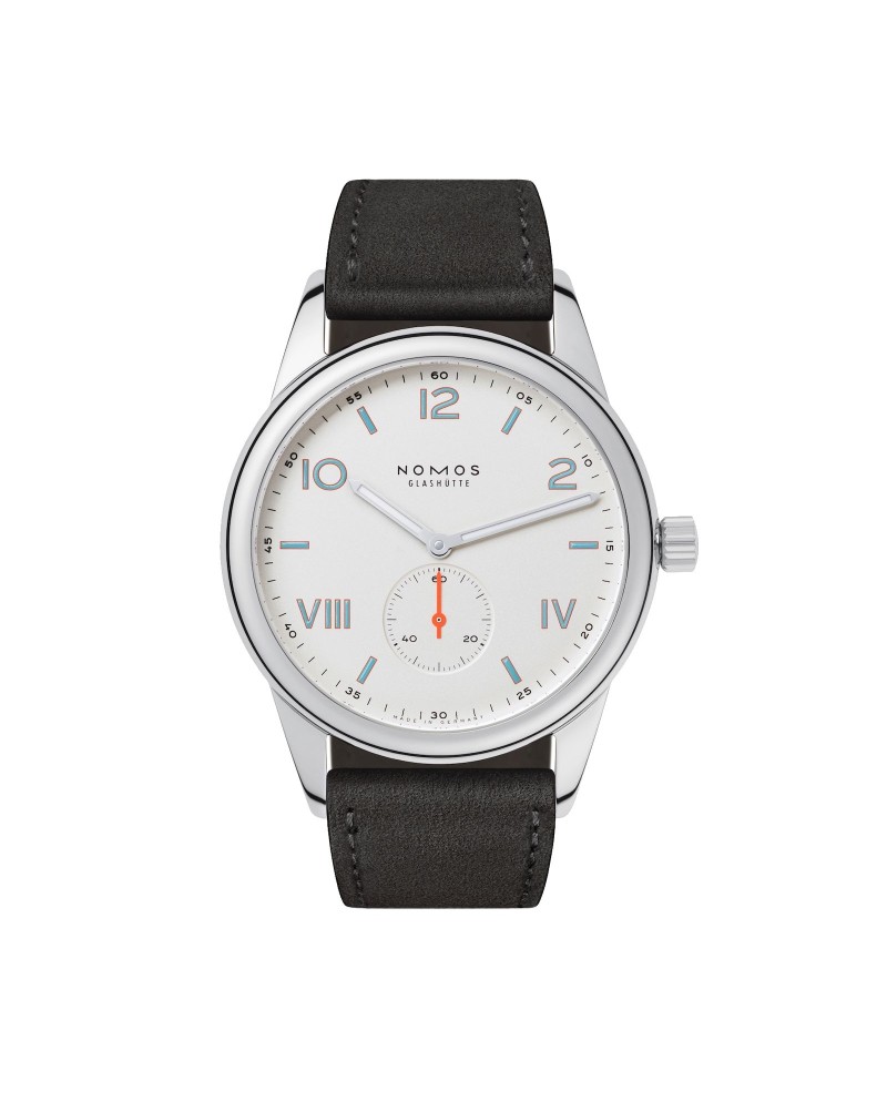 Orologio Nomos Glashütte Club Campus 38 con Quadrante Bianco