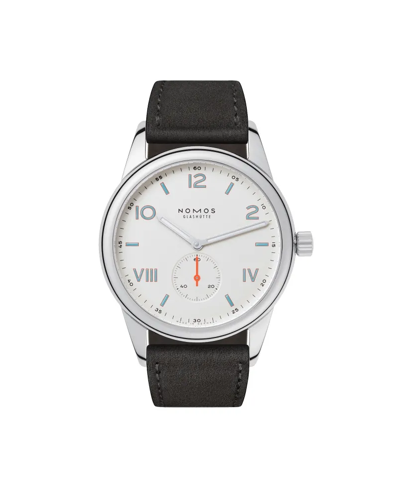 Orologio Nomos Glashütte Club Campus 38 con Quadrante Bianco