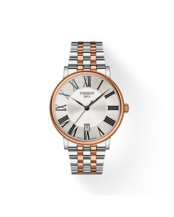 Orologio Tissot Carson Premium Pvd Oro Rosa con Quadrante Argento e Bracciale in Acciaio
