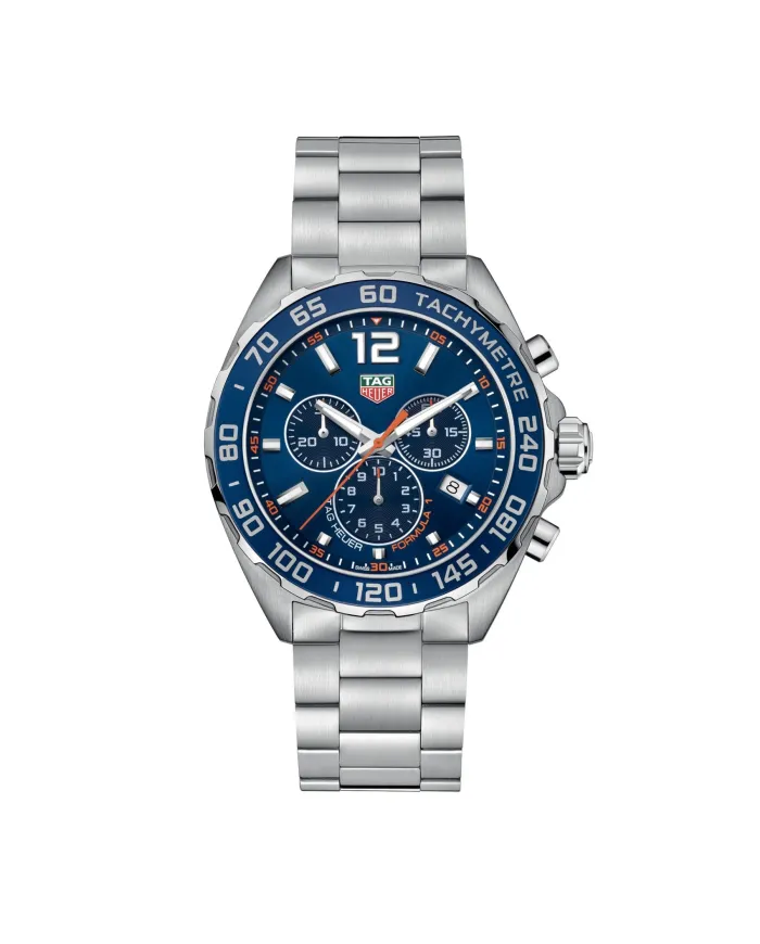 Cronografo Tag Heuer Formula 1 con Quadrante Blu e Bracciale in Acciaio