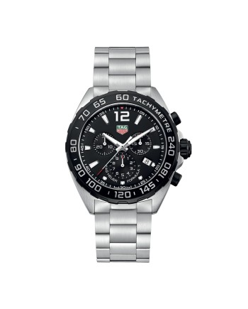 Cronografo Tag Heuer Formula 1 con Quadrante Nero e Bracciale in Acciaio