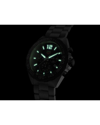 Cronografo Tag Heuer Formula 1 con Quadrante Nero e Bracciale in Acciaio