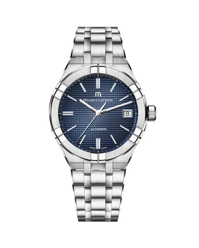 Orologio Maurice Lacroix Aikon Automatic 39 mm con Quadrante Blu e Bracciale in Acciaio
