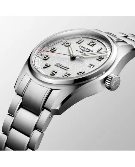 Orologio Longines Spirit con Quadrante Argento e Bracciale in Acciaio