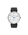 Orologio Nomos Glashütte Tangente 35 con Quadrante Argento e Cinturino in Pelle Nero