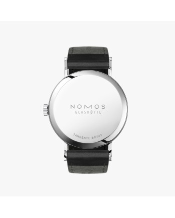 Orologio Nomos Glashütte Tangente 35 con Quadrante Argento e Cinturino in Pelle Nero