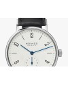 Orologio Nomos Glashütte Tangente 35 con Quadrante Argento e Cinturino in Pelle Nero