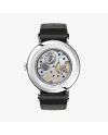 Orologio Nomos Glashütte Tangente 38 Datario con Quadrante Argento e Cinturino in Pelle Nero