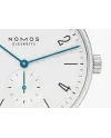 Orologio Nomos Glashütte Tangente 38 Datario con Quadrante Argento e Cinturino in Pelle Nero