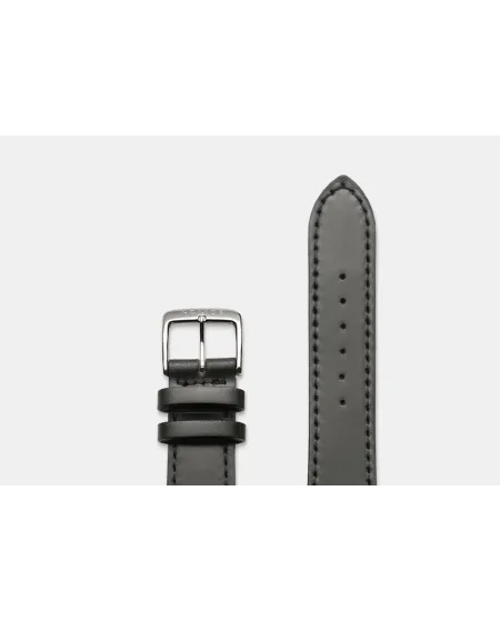 Orologio Nomos Glashütte Tangente 38 Datario con Quadrante Argento e Cinturino in Pelle Nero