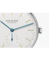 Orologio Nomos Glashütte Orion 38 Bianco con Cinturino Nero