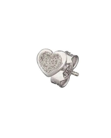 Mono Orecchino Dodo Mariani In Argento con Cuore e Brillantini