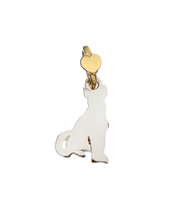 Ciondolo Dodo Mariani Pastore Tedesco in Argento e Oro