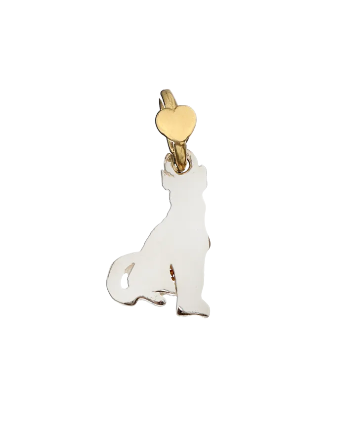 Ciondolo Dodo Mariani Pastore Tedesco in Argento e Oro