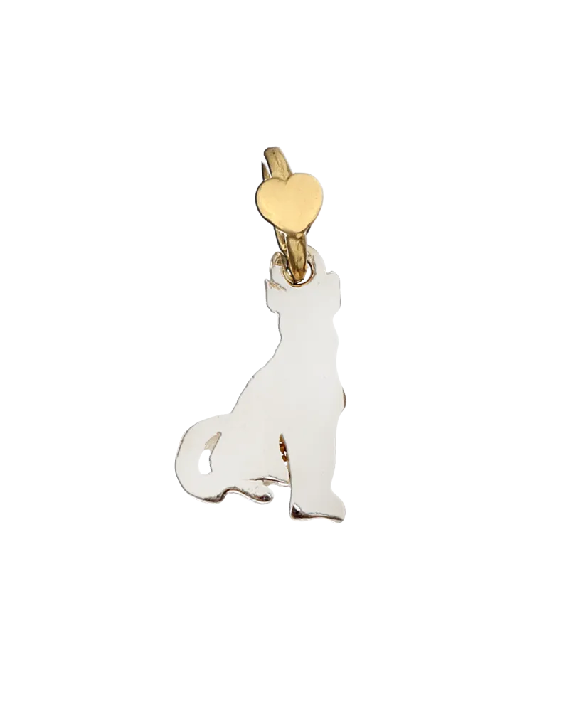 DOWAY Collana Con Ciondolo Cane Pastore Tedesco – Placcato Oro Rosa Anticato/Antracite, 50 Cm