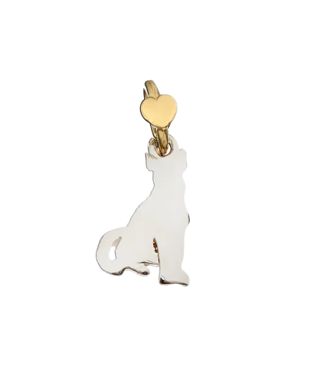 Ciondolo Dodo Mariani Pastore Tedesco in Argento e Oro
