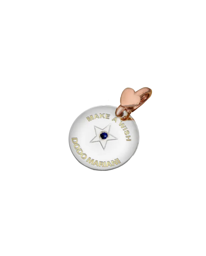 Ciondolo Dodo Mariani Stella in Argento e Oro con Zaffiro Blu