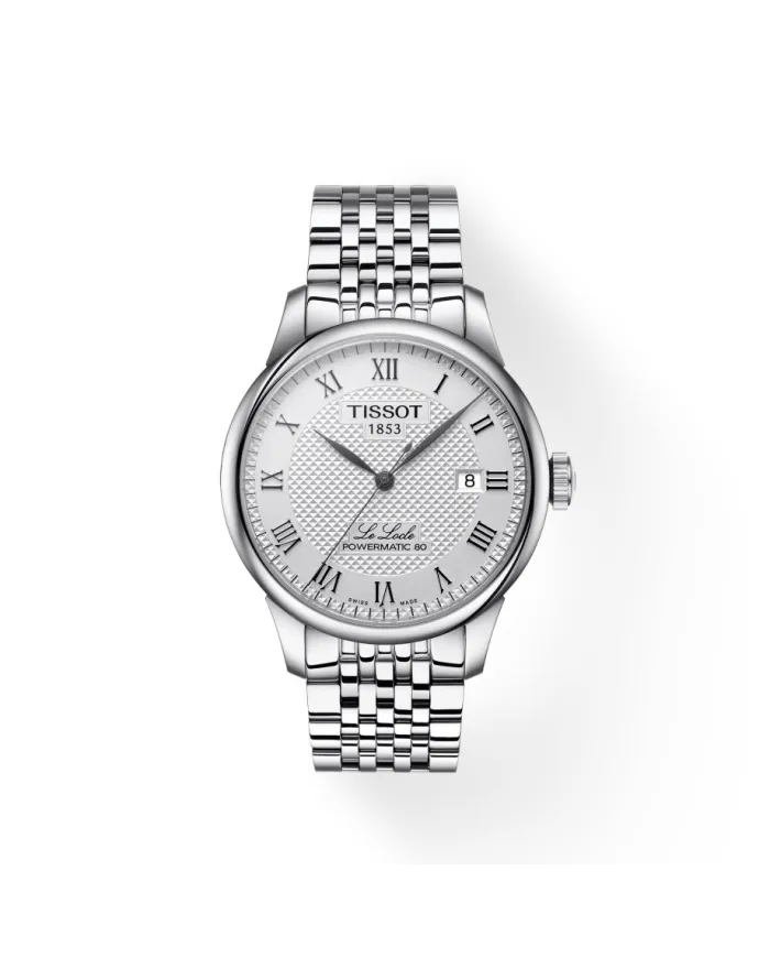 Orologio Tissot Le Locle Powermatic 80 con Quadrante Argento e Cinturino in Acciaio
