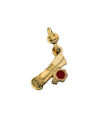 Ciondolo Dodo Mariani "Jolly Roger" con Pergamena in Oro Rosa Smalto