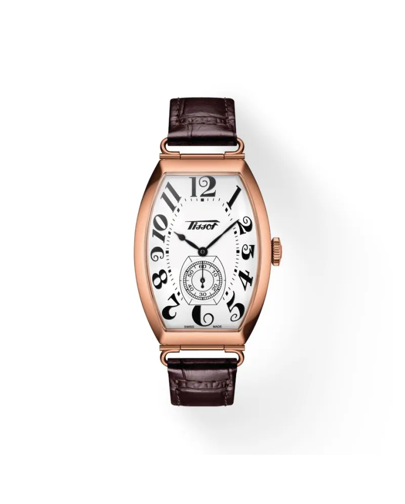 Orologio Tissot Heritage Porto Pvd Oro Rosa con Quadrante Argento e Cinturino in Pelle Marrone