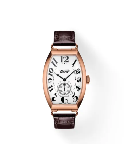 Orologio Tissot Heritage Porto Pvd Oro Rosa con Quadrante Argento e Cinturino in Pelle Marrone