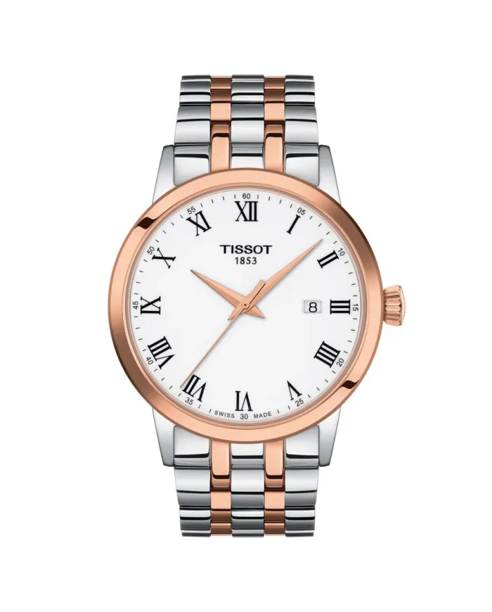 Orologio Tissot Classic Dream Pvd con Quadrante Bianco e Bracciale in Acciaio