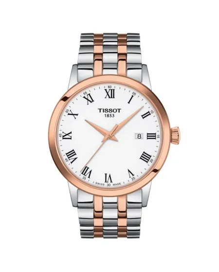 Orologio Tissot Classic Dream Pvd con Quadrante Bianco e Bracciale in Acciaio