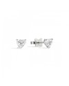 Orecchini Punto Luce Recarlo Anniversary Love in Oro Bianco con Diamanti a Cuore
