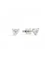 Orecchini Punto Luce Recarlo Anniversary Love in Oro Bianco con Diamanti a Cuore