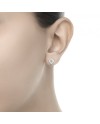 Orecchini Punto Luce Recarlo Anniversary Love in Oro Bianco con Diamanti a Cuore