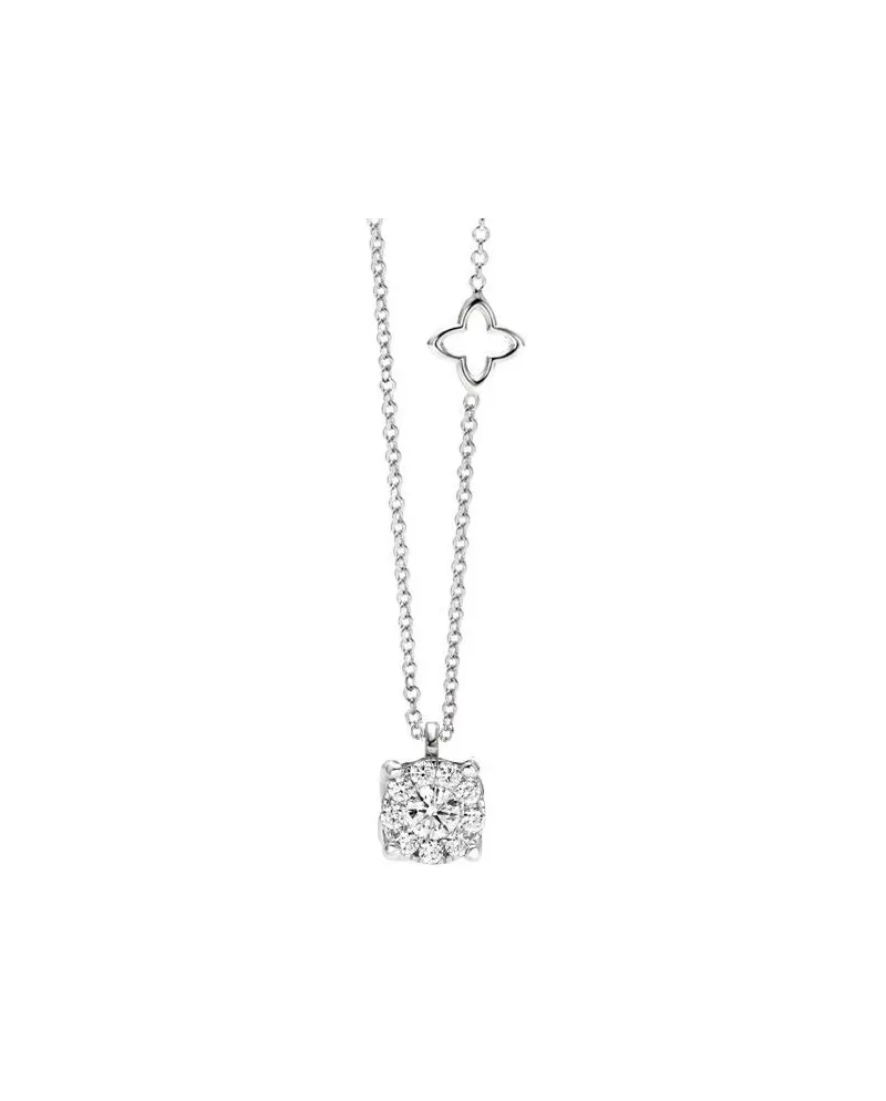 Girocollo Punto Luce Recarlo Nodo D'Amore in Oro Bianco con Diamanti