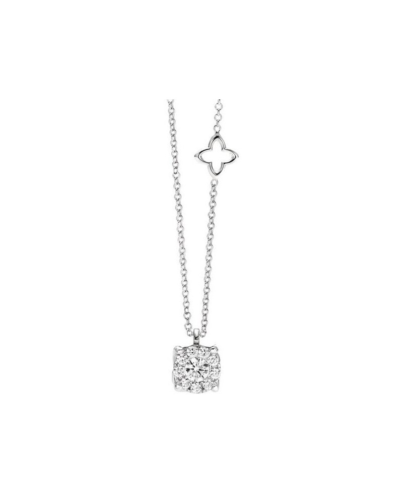 Recarlo Love Knot Pendant in White Gold with Diamonds