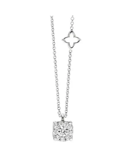Recarlo Love Knot Pendant in White Gold with Diamonds
