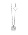 Recarlo Love Knot Pendant in White Gold with Diamonds