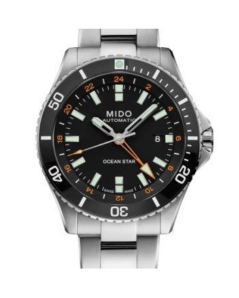 Orologio Mido Ocean Star GMT Nero con Bracciale in Acciaio
