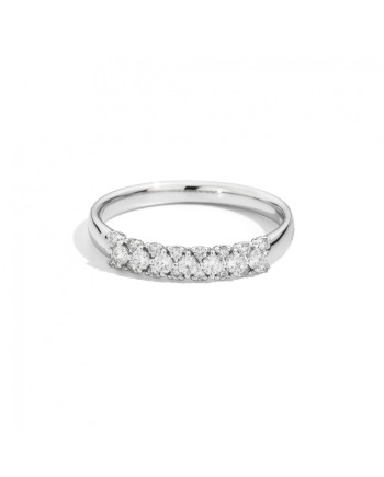 Recarlo Anniversary Ring in White Gold with Diamond Pavé
