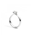 Bague solitaire Valentin Recarlo Anniversary Love en or blanc avec diamant en forme de cœur