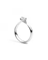 Bague solitaire Valentin Recarlo Anniversary Love en or blanc avec diamant en forme de cœur