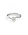 Anello Solitario Valentin Recarlo Anniversary Love in Oro Bianco con Diamante a Cuore