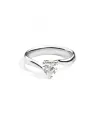 Anello Solitario Valentin Recarlo Anniversary Love in Oro Bianco con Diamante a Cuore