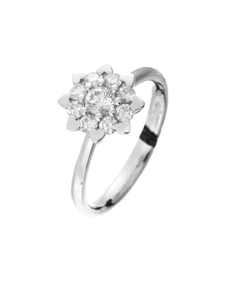 Bague Bouquet Recarlo en or blanc avec diamants