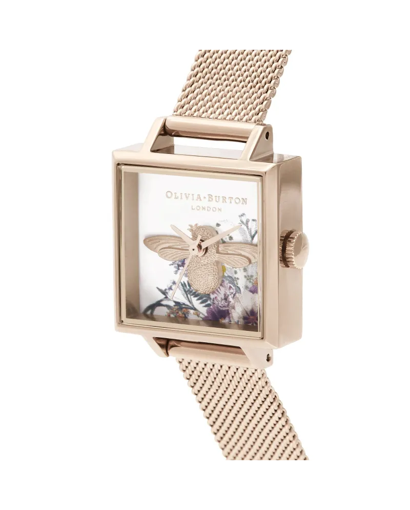 Orologio Olivia Burton Enchated Garden con Quadrante Floreale con Ape e  Bracciale in Acciaio Rosa | Gioielleria Casella | Orologi al quarzo
