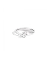 Bague solitaire anniversaire Valentin Recarlo en or blanc avec diamant